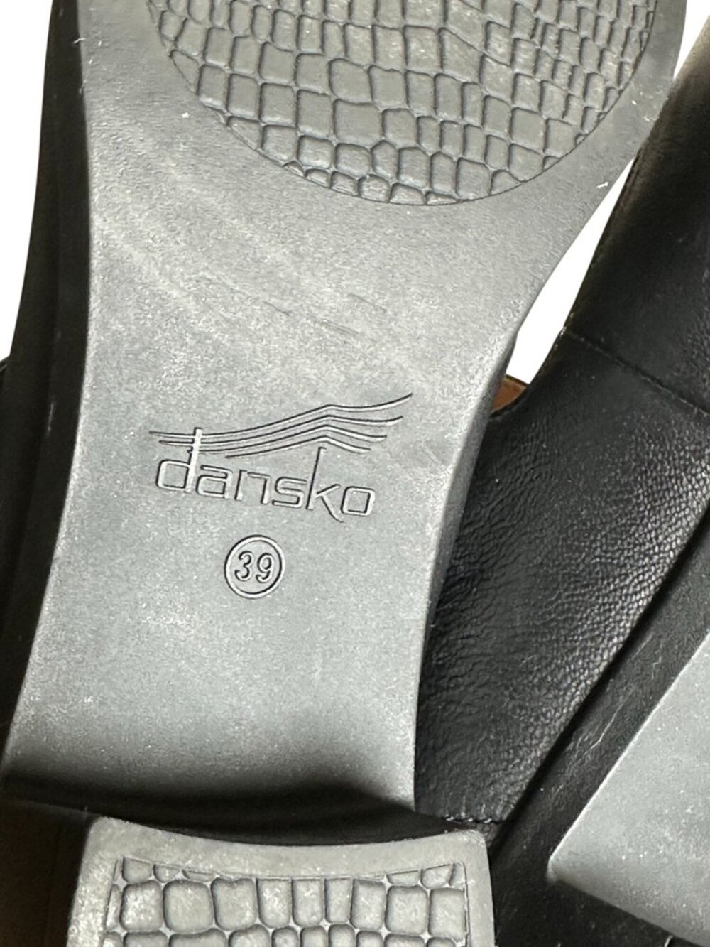Dansko Black Leather Upper Mary Jane Comfort Shoes Arch Support Size 39 Low Heel - Picture 9 of 11